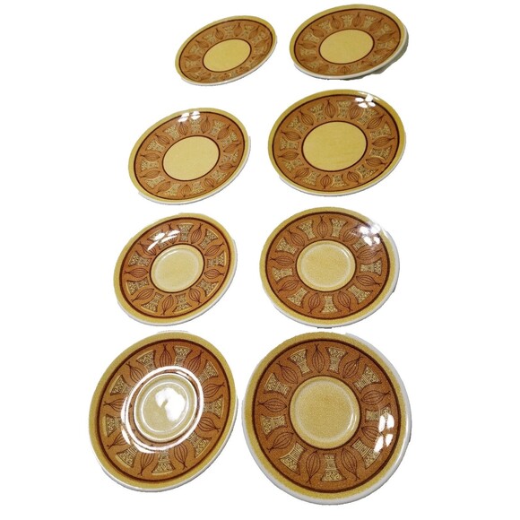 8 Pieces USA Set 4 Bread Plates 4 Saucers Dishes - Picture 1 of 2